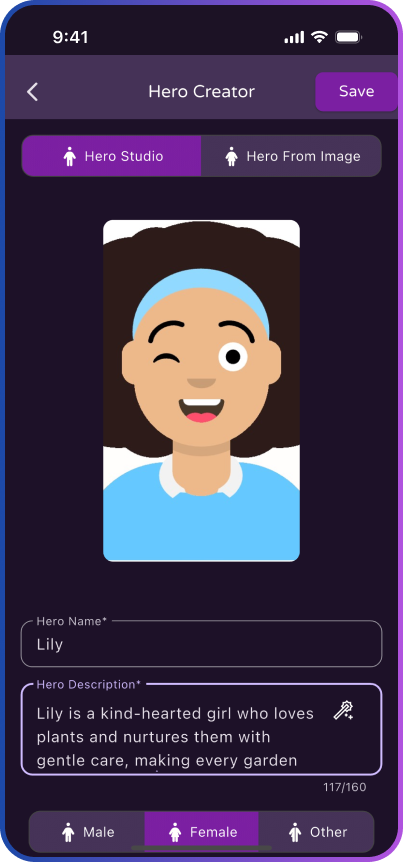 Your child becomes the hero of their dreams!